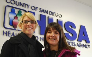 Tori Parker, left, and Megan Kettman are HHSA Public Health Nurses working with expectant and new mothers in East County.Source: San Diego County News Center