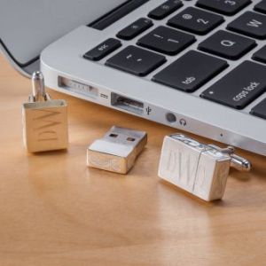 Wearable technology, such as USB cuff links, makes a stylish and practical gift for men.